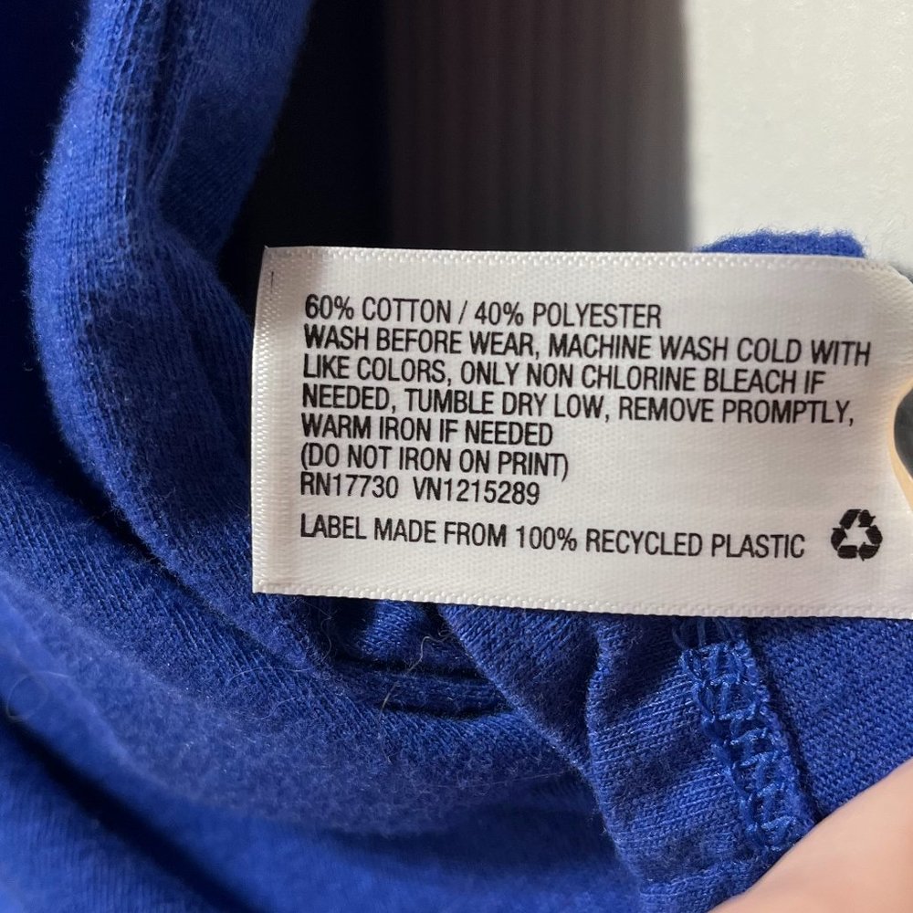 Royal Blue + Stripes | Cat & Jack | Youth M or Woman XS | EUC | Soft Cotton Tee - Picture 7 of 8